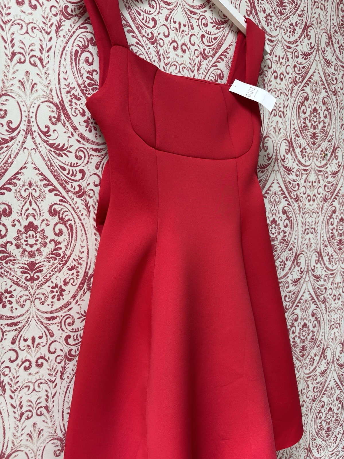 Quiz Big Red Bow Skater Dress Size 10 New With Tags