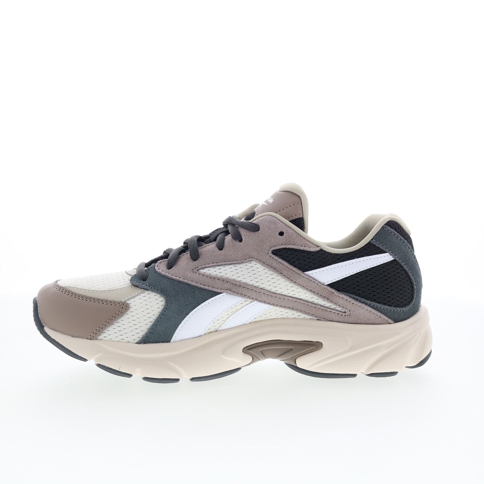 Reebok Road Prime Mens Beige Mesh Lace Up Lifestyle Sneakers Shoes