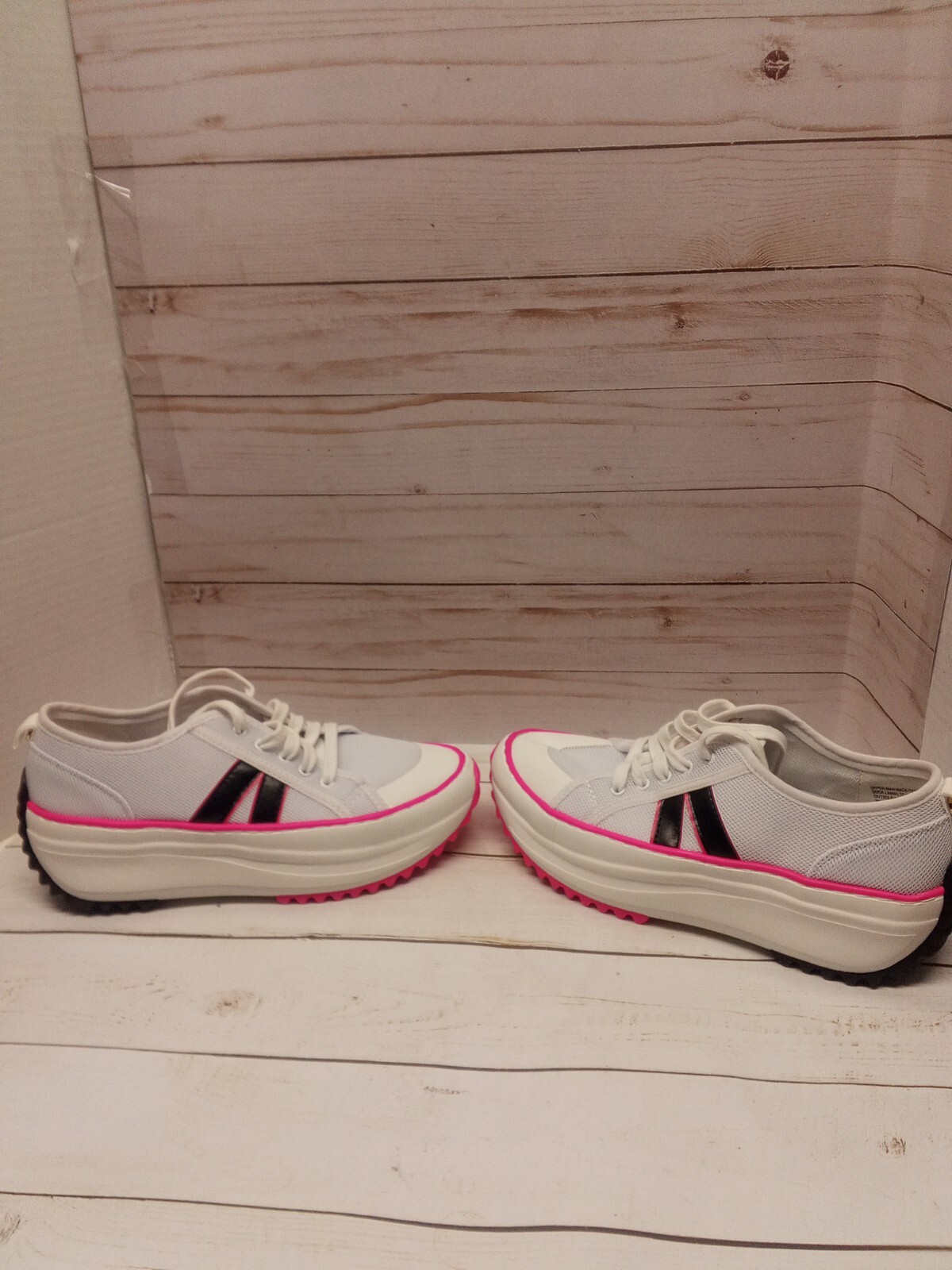 Joy Comfort Performance Mesh Sneakers w/ Podiatric Insole White,Pink,Black US 6M