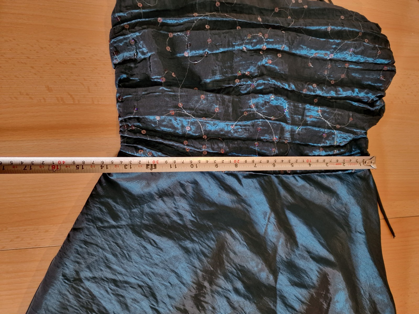 Ariella 10uk Navy Blue Strapless Sequin Prom Cocktail Party Fit Flare Dress