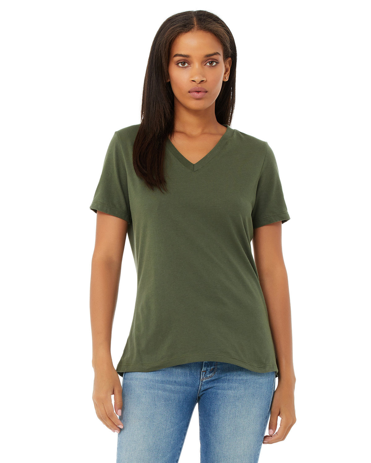 Bella + Canvas Ladies Relaxed Jersey V-Neck T-Shirt – 6405