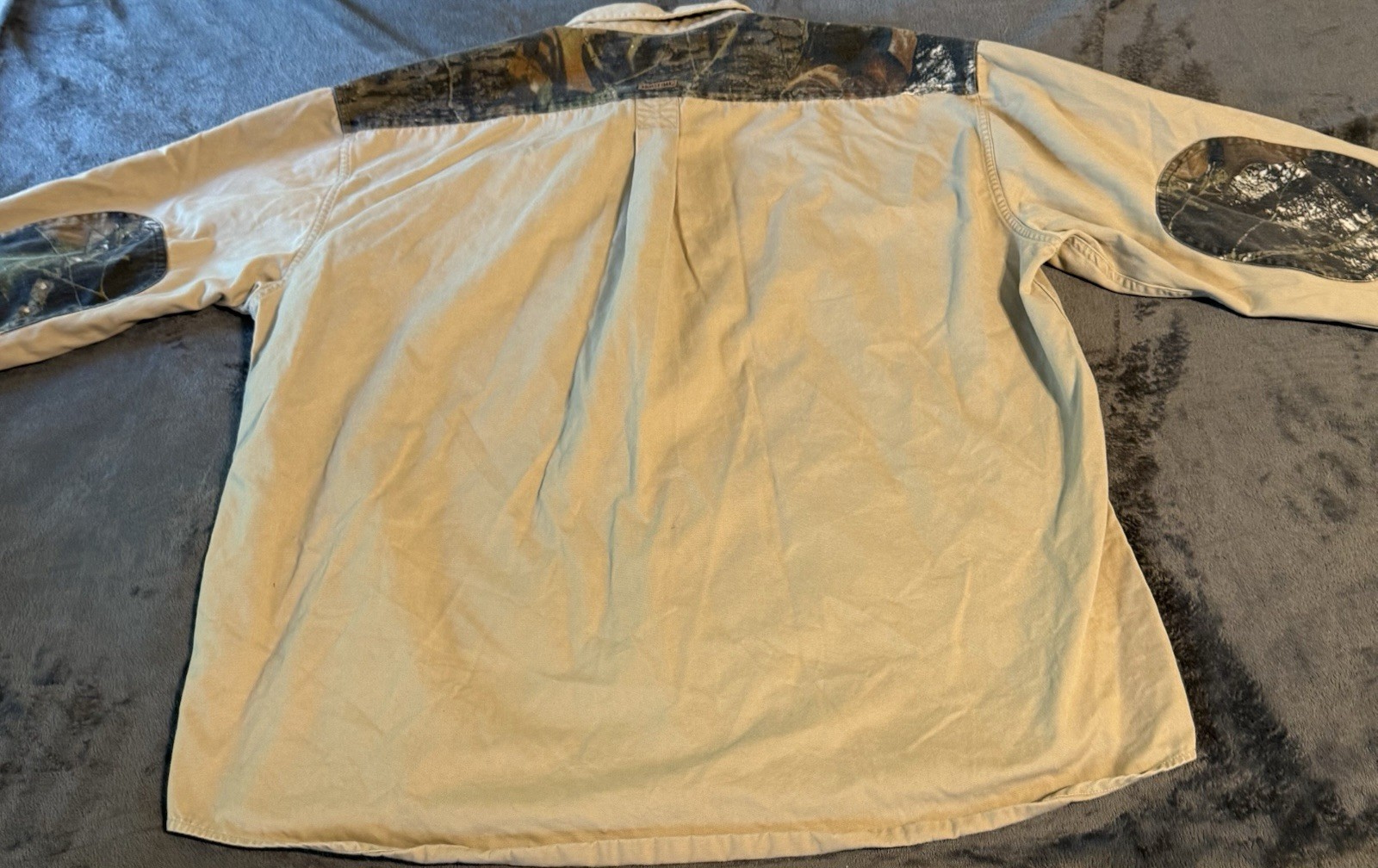Mossy Oak Western Camo Elbow Pads Button Down Pocket Accent Shirt Mens 2X