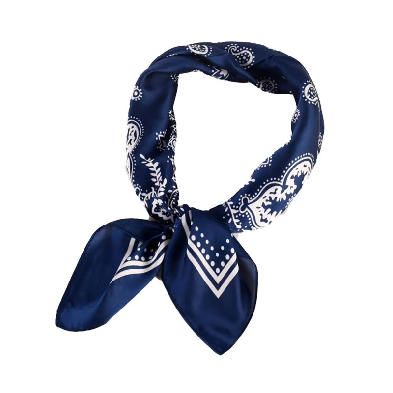 Square Satin Scarf Silk Feel Neckerchief Head Neck Wrap Paisley Bandanna 27″x27″