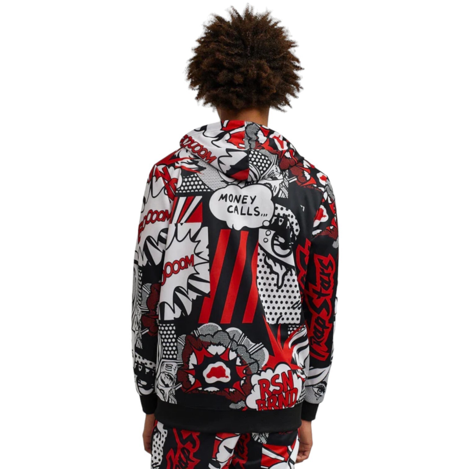 Reason Money Calls Comic Print Jacket Hoodie Sweater Men’s Size Medium