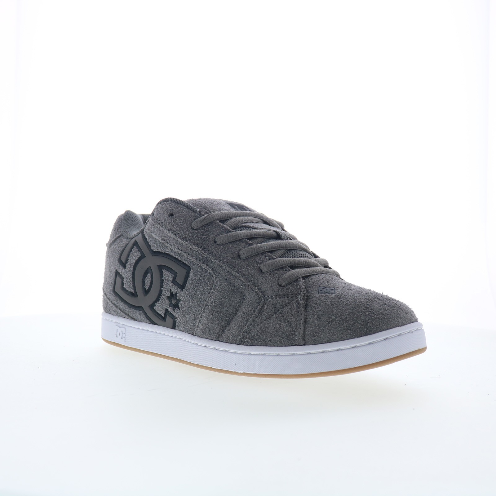 DC Net SE DC03260025-GRYBLK Mens Gray Suede Skate Inspired Sneakers Shoes