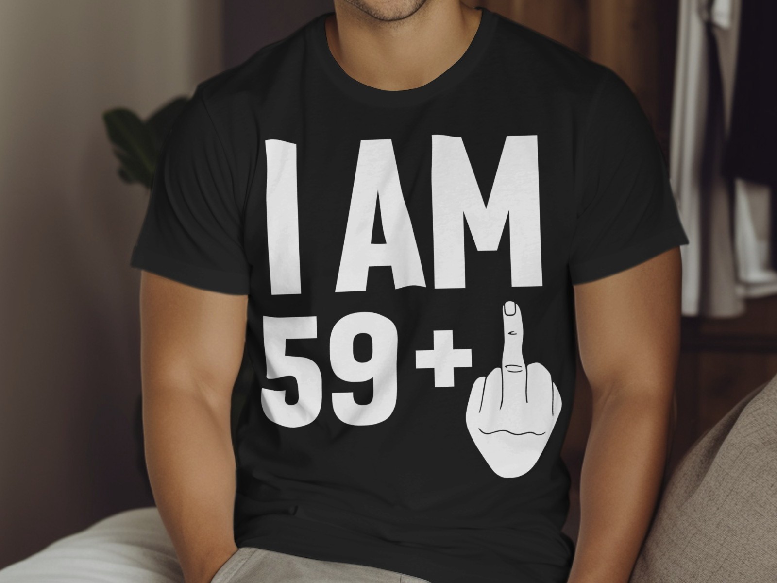 Personalised Funny Birthday T Shirt Any Age Offensive Middle Finger Gag Gift Men