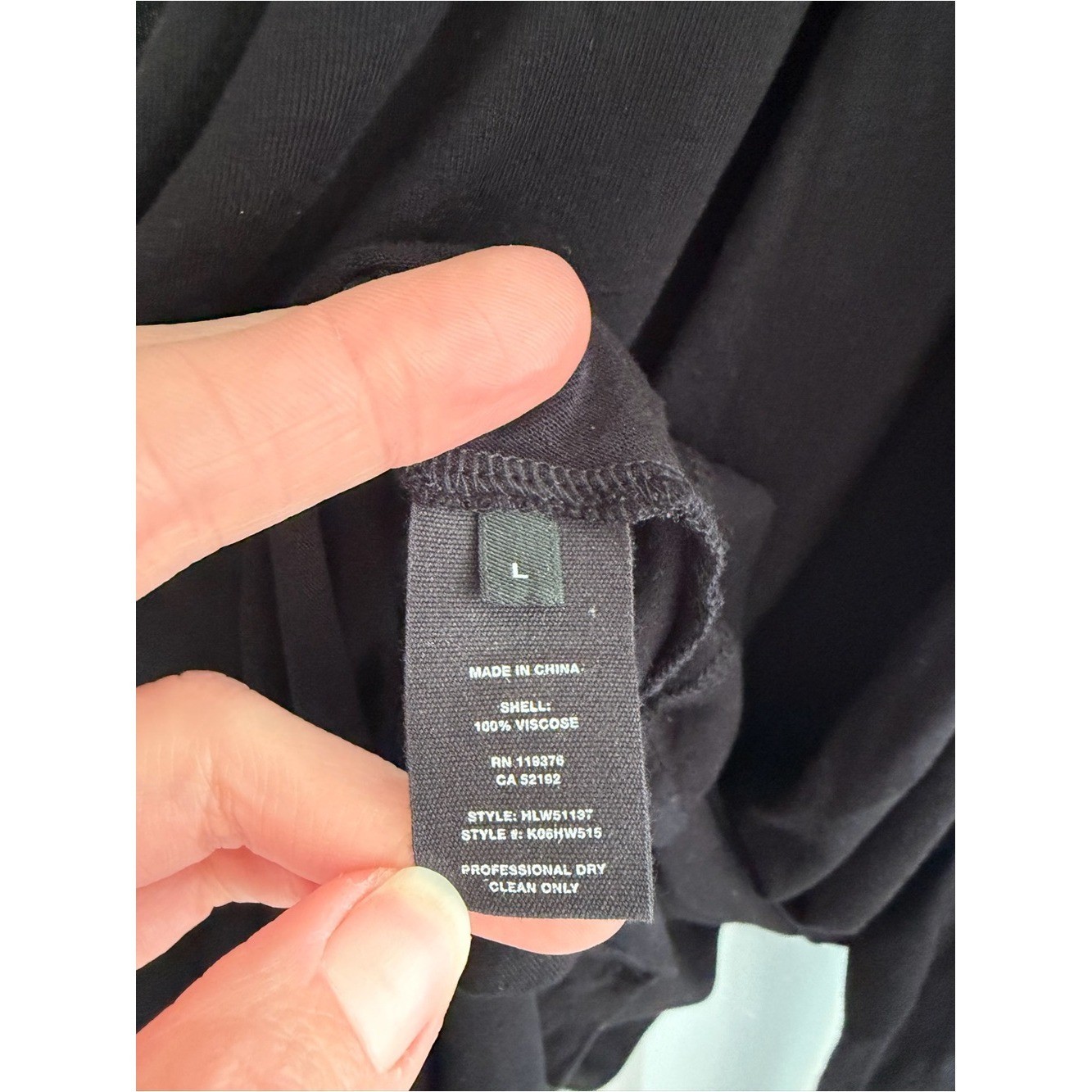 Helmut Lang Asymmetric Long Sleeve Jersey Top Black Size L