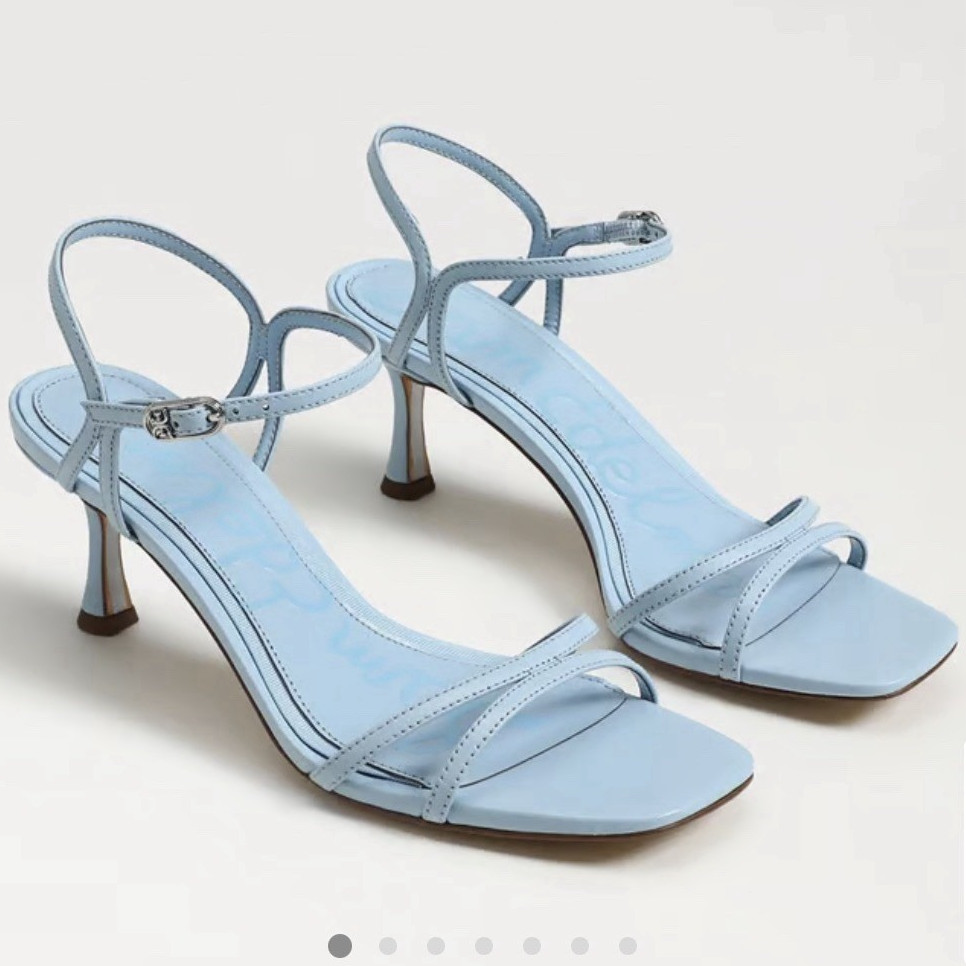 Sam Edelman Women’s Blue Strappy Open Toe Ankle Strap Buckle Sandals 6.5