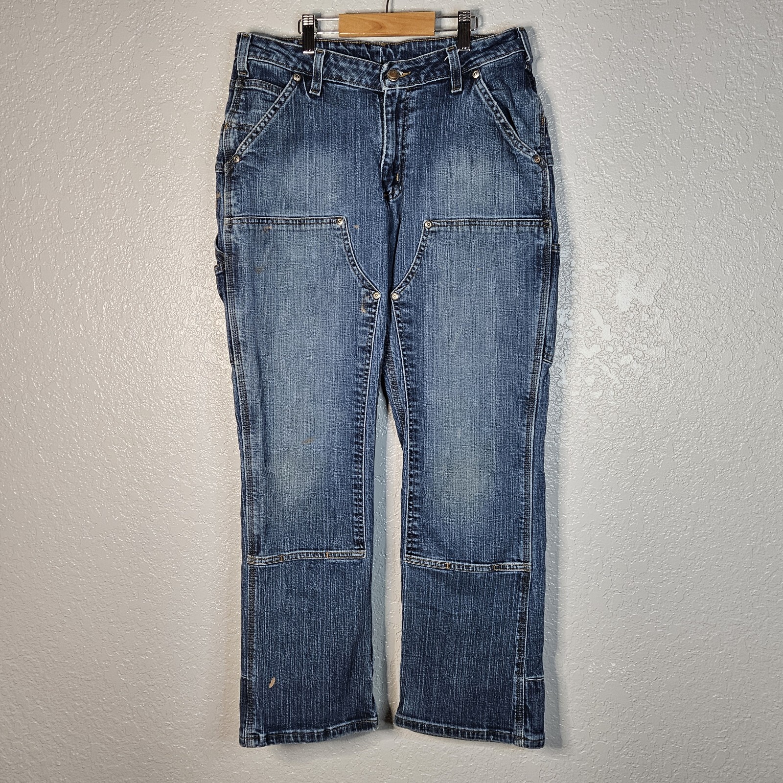 Carhartt Jeans Sz. 10 Double Knee Utility 99% Cotton 1% Spandex Paint Stains