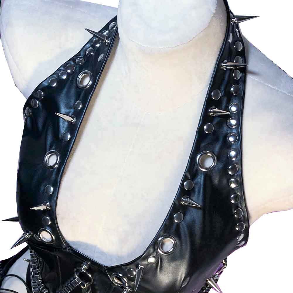 Goth Tops Y2K Ladies Gothic Tank Grunge Emo Clothing Spiked Punk Rock Clothes
