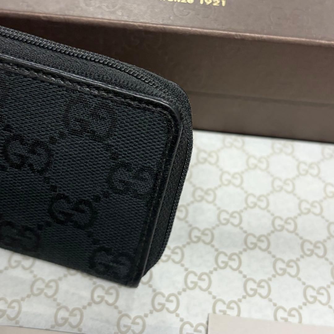 GUCCI Wallet Coin Case Small Change Purse GG Canvas