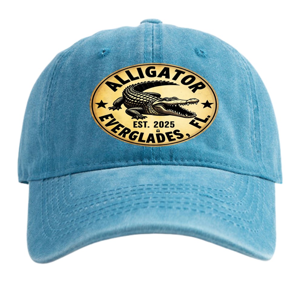 Unisex Everglades Florida Alligator Dad Hat|Nature Trip&Souvenir Casual Hang Cap