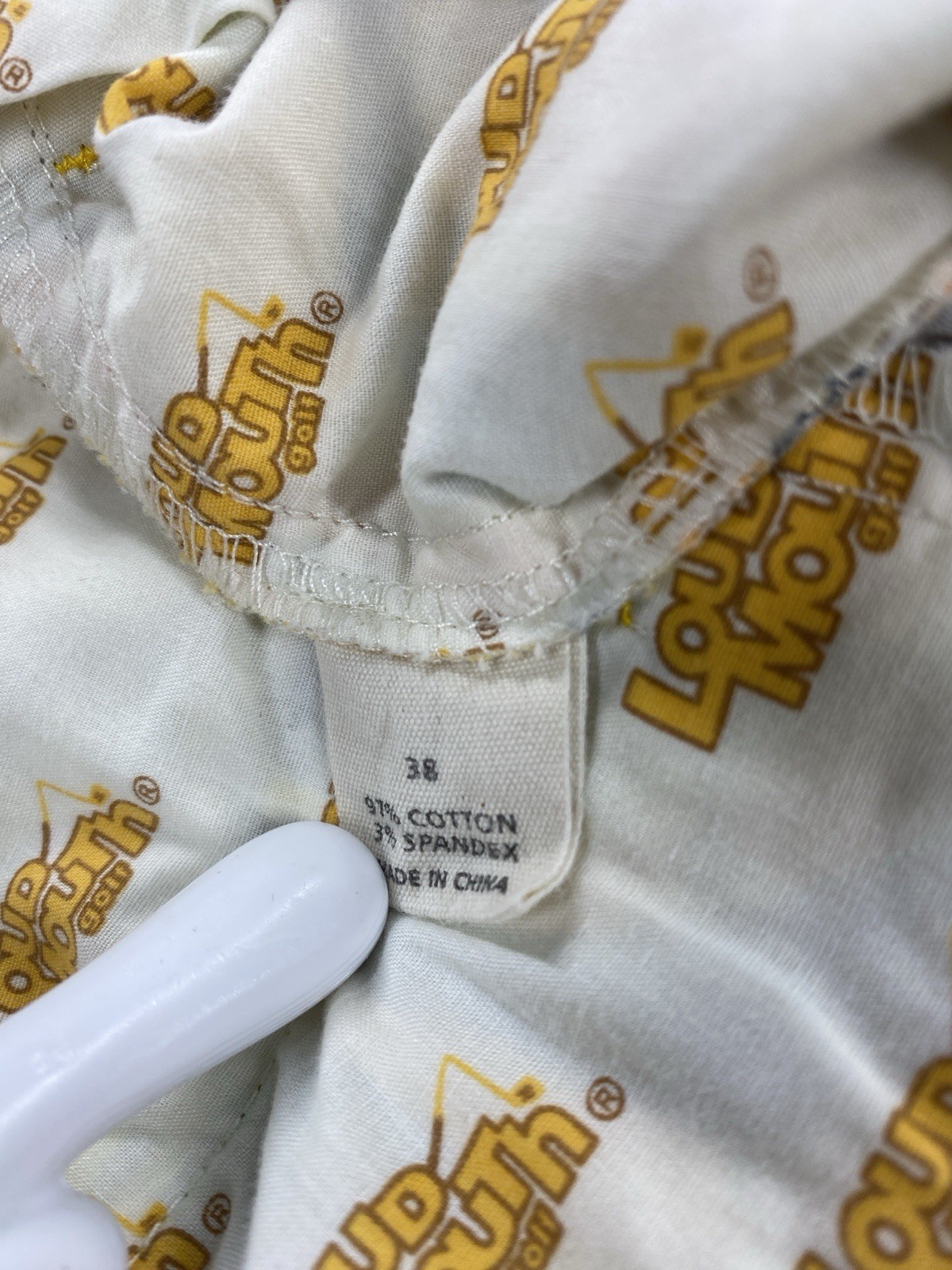 Loudmouth Golf Chino Shorts Men’s 38×10 Yellow Outdoor Stretch Performance