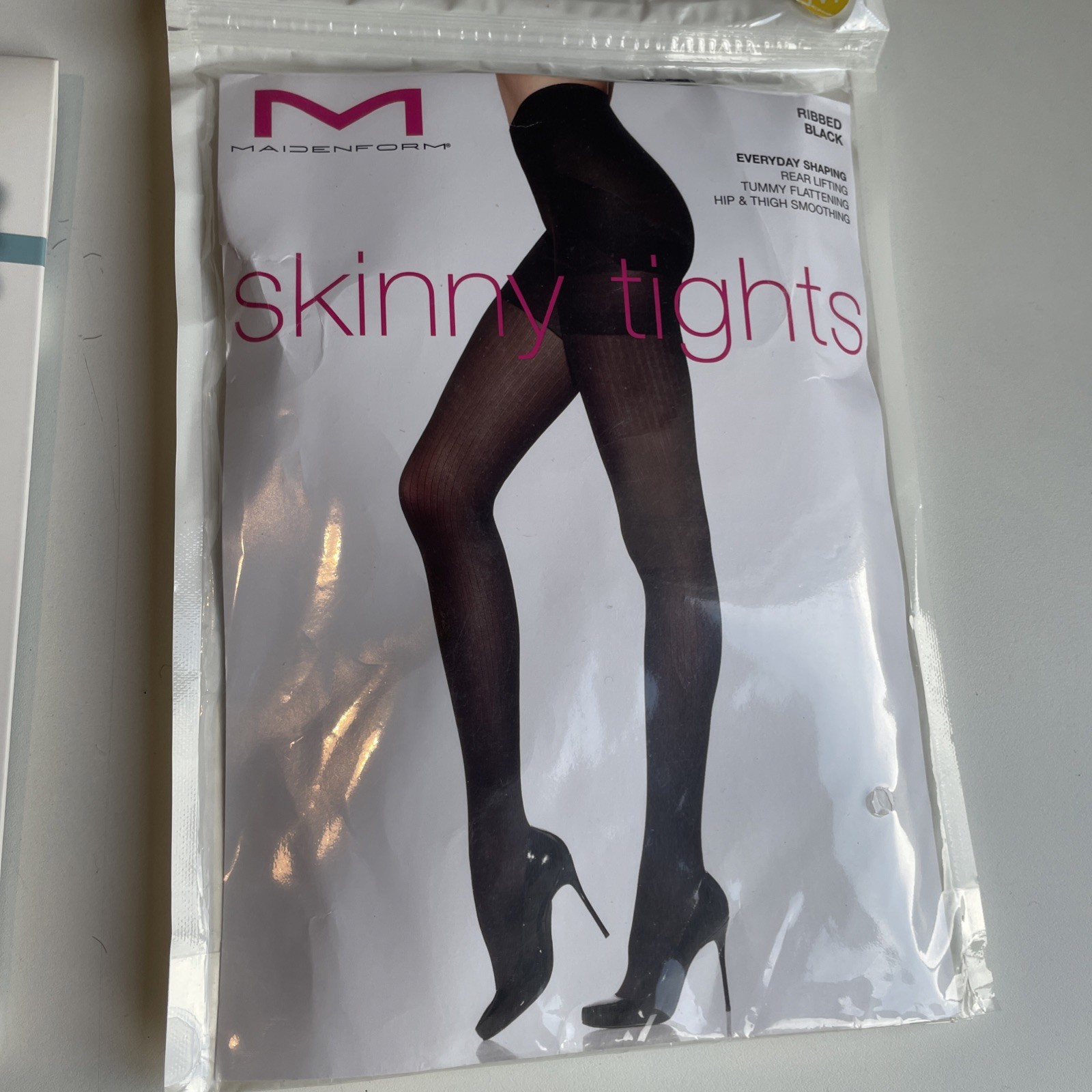 2 Shapeing Tights Shapewear Size M Nude Black Smoothes Shapes Tummy Control NEW