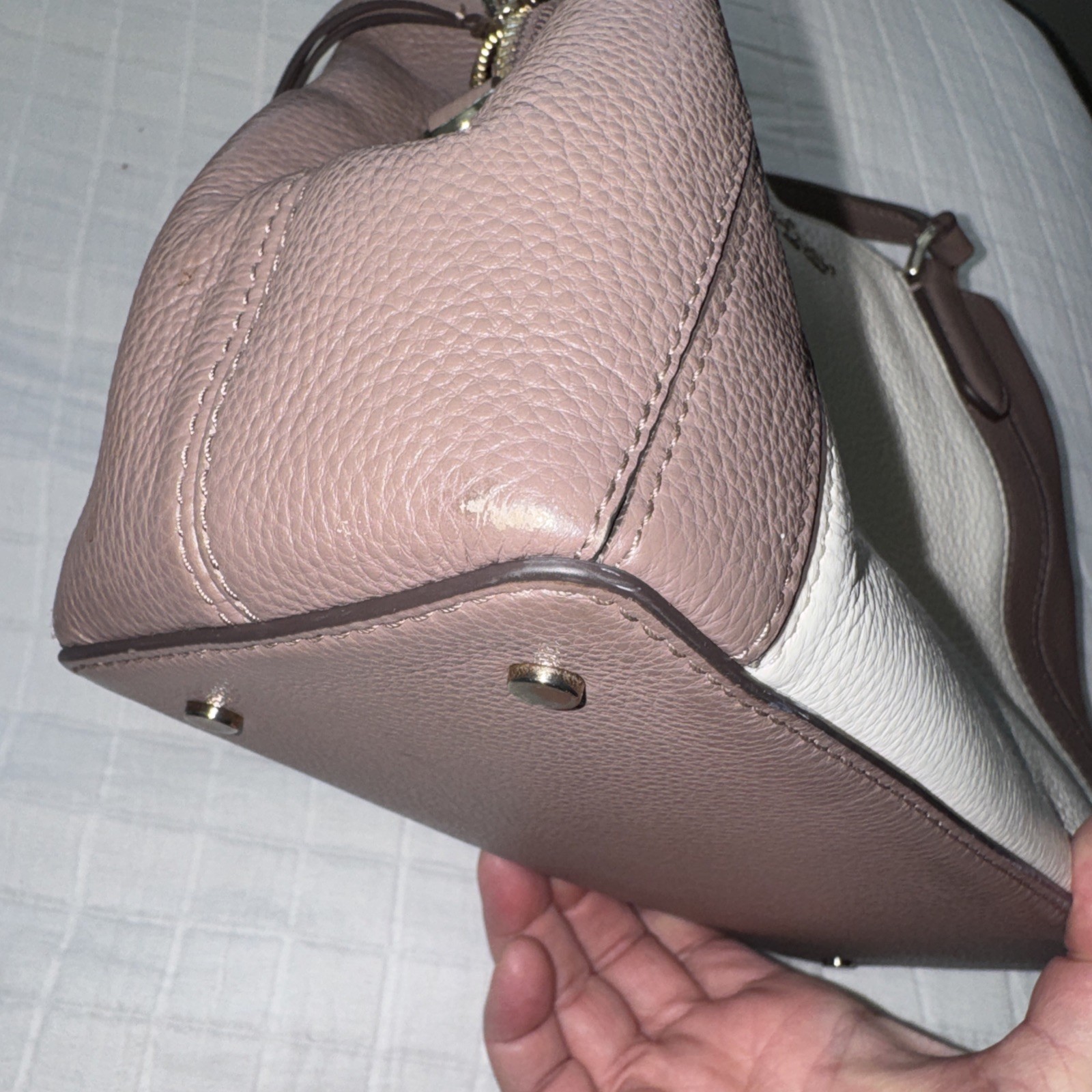 Kate Spade Triple Compartment Leather Satchel; No Crossbody Strap