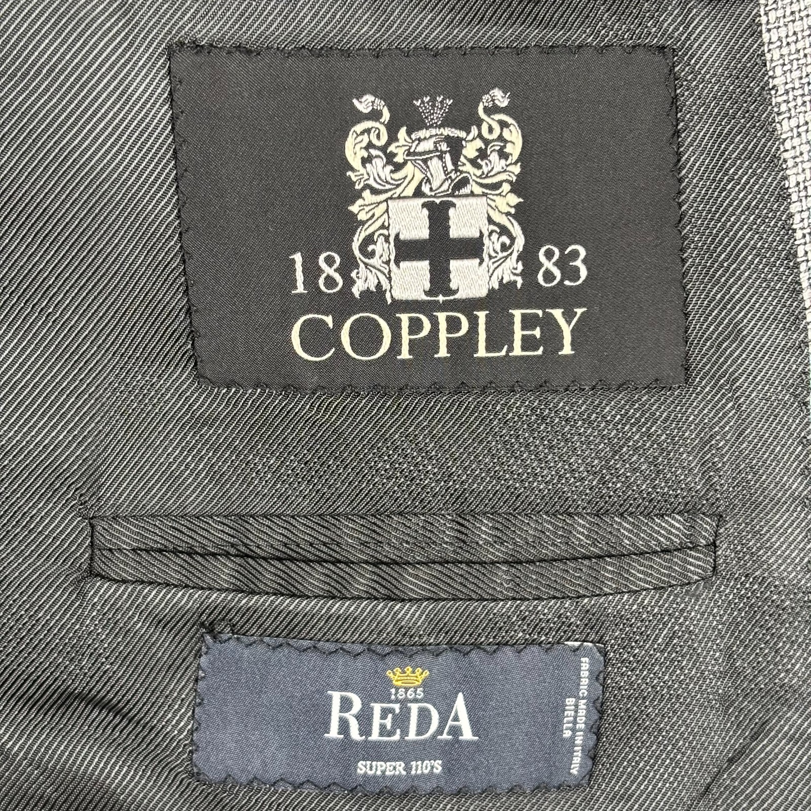 Copley 1883 Reda Super 110s Wool Sport Coat Blazer 46R Gray Check Canada