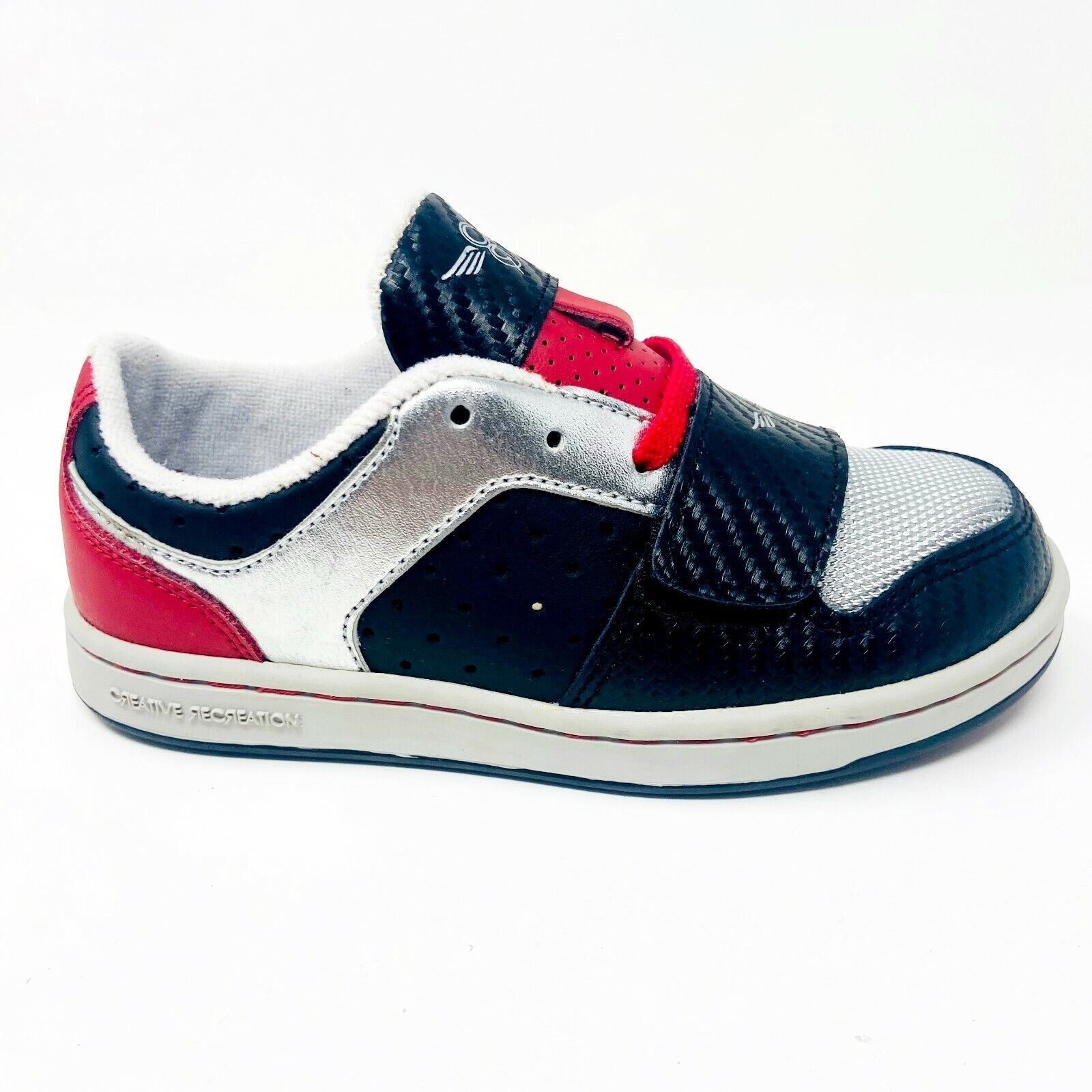 Creative Recreation Cesario Lo Black Silver Red Youth Kids Sneakers