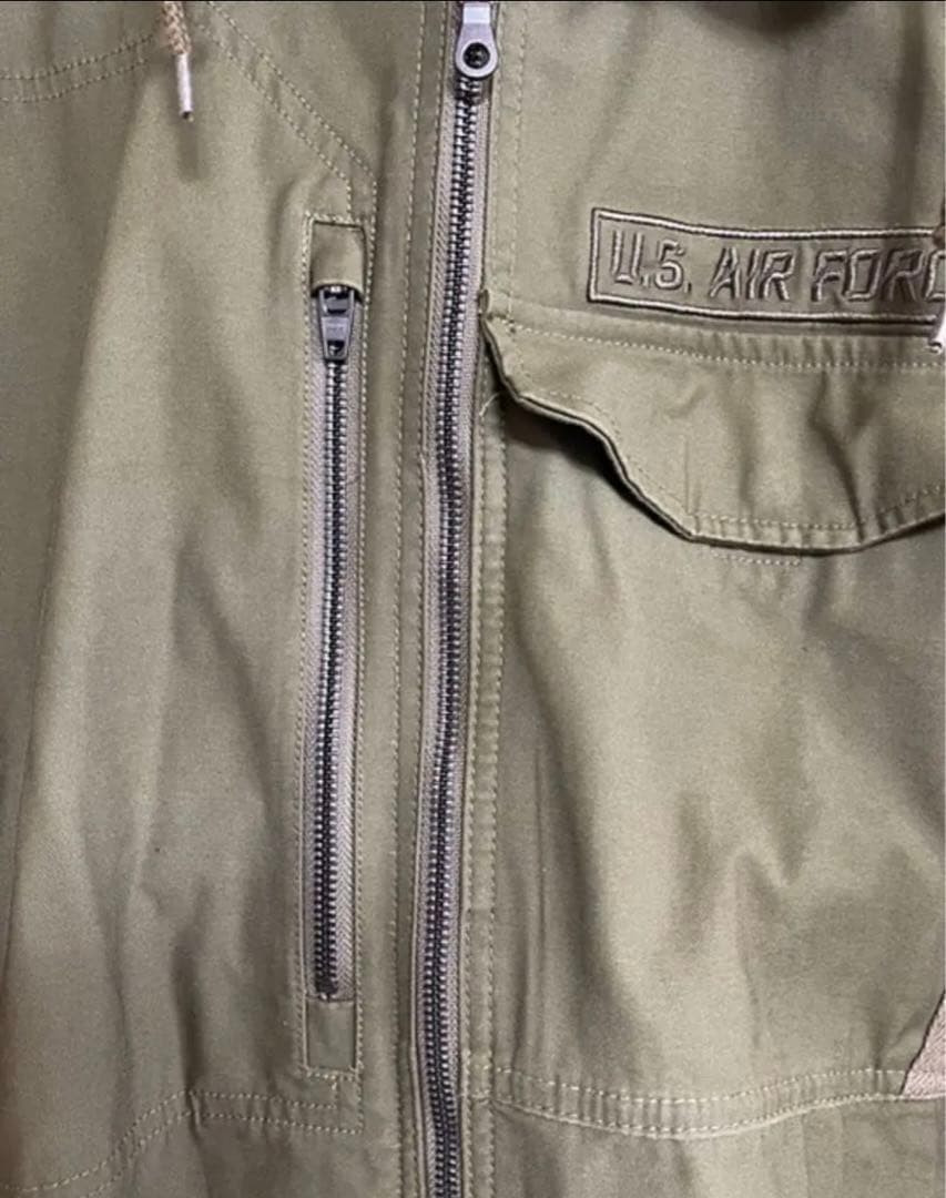 AVIREX Hoodie Military Jacket Blouson Coat Men Size XL Genuine