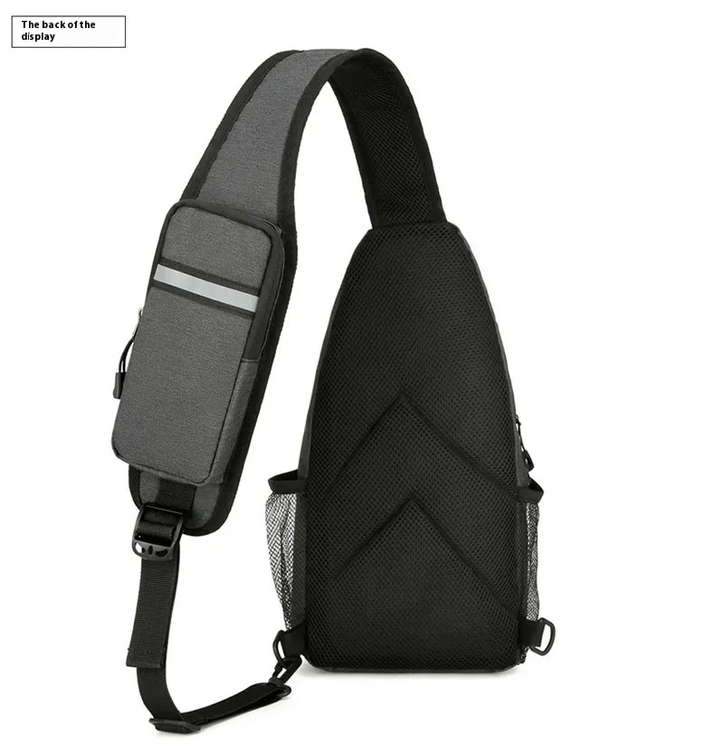 New Multifunctional Men’s Crossbody Shoulder Bag Hard-Wearing Canvas Chest Bag