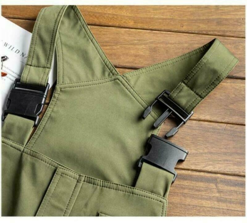 Mens Overalls Harem Pants Suspender Casual Formal Work Slim Fit Jumpsuit Outdoor