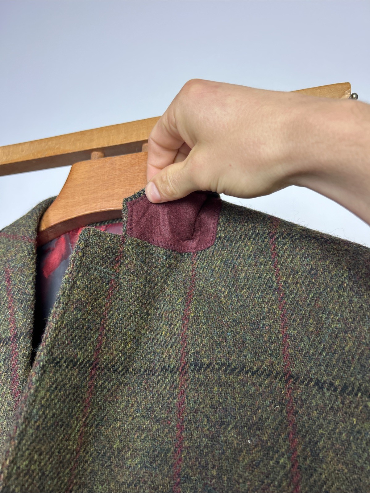 HARRIS TWEED (46R) Mens Sport Coat Jacket ‘Western Isles’ Windowpane Herringbone