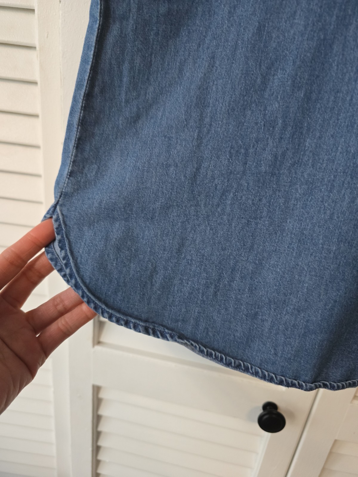J.CREW Factory Mercantile Chambray Denim Shift Dress Women Size XXS 2XS