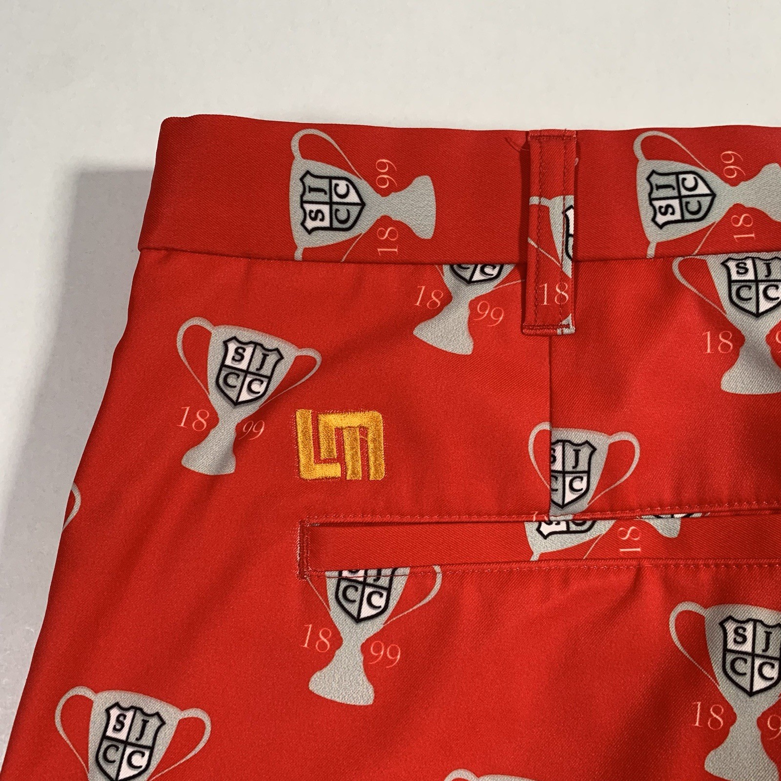 Loudmouth San Jose Country Club SJCC Golf Shorts Mens Sz 34 Red