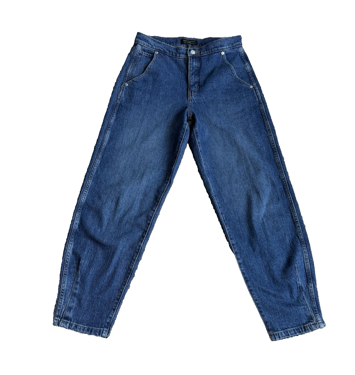 Banana Republic Factory High Rise Barrel Leg Jeans 27/4 NEW Medium Wash Fall