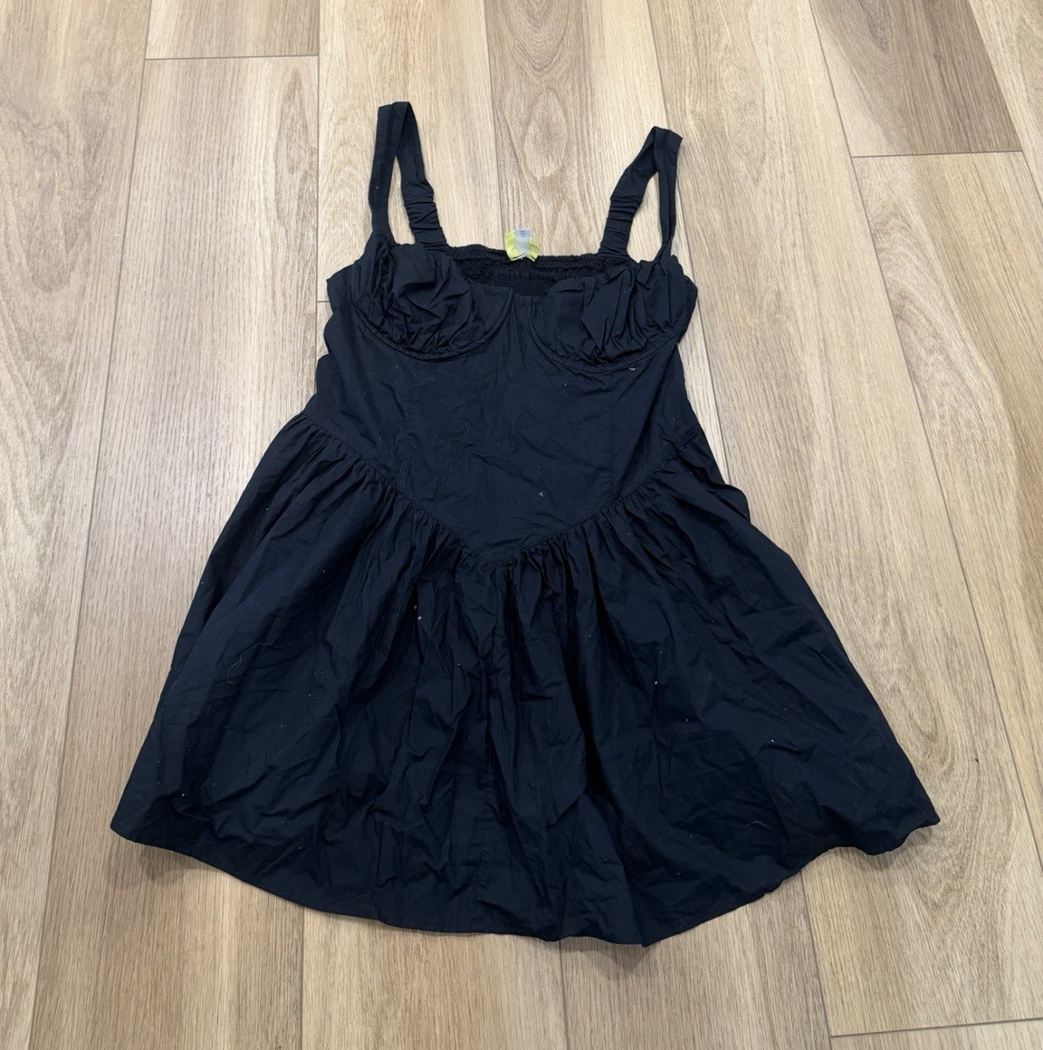 Future Collective Jenee Naylor Black Cotton bustier boning Mini Dress 18