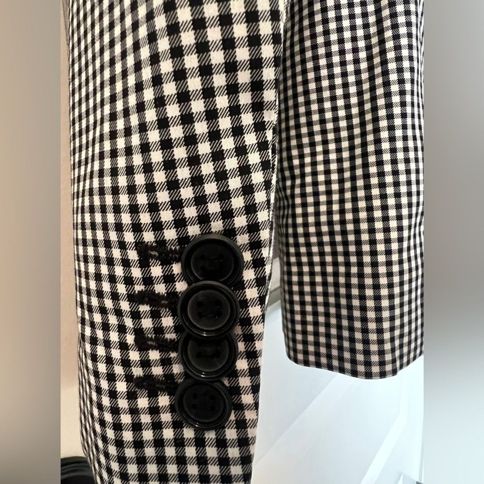 Zara Man Monochrome Checkered Blazer