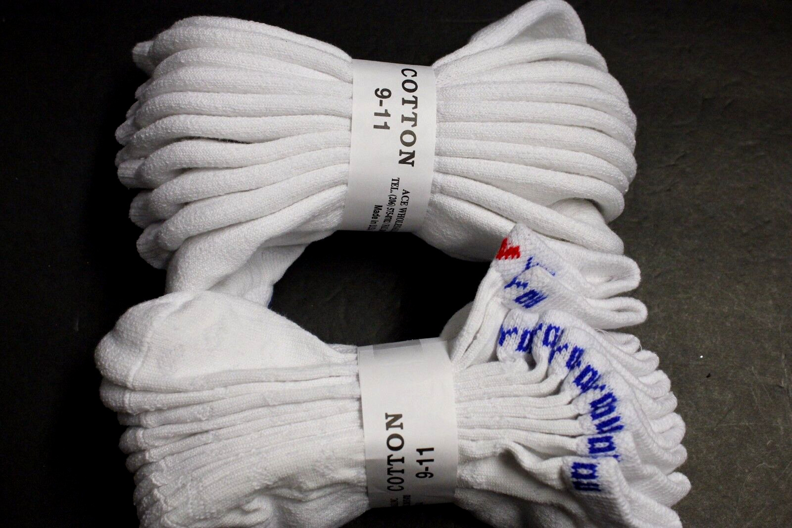 6 prs LOW ANKLE COTTON SOCKS 9-11 White Sports Cousion ARCH SUPPORT I LOVE YOU