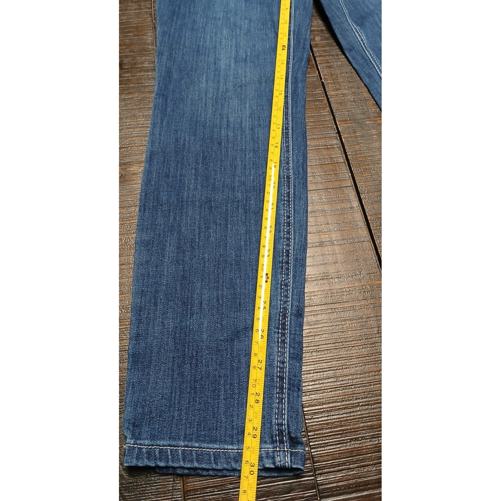 Christopher & Banks Jeans Embellished Sequined Flap Mid Rise Sz 10 33X30 #260C