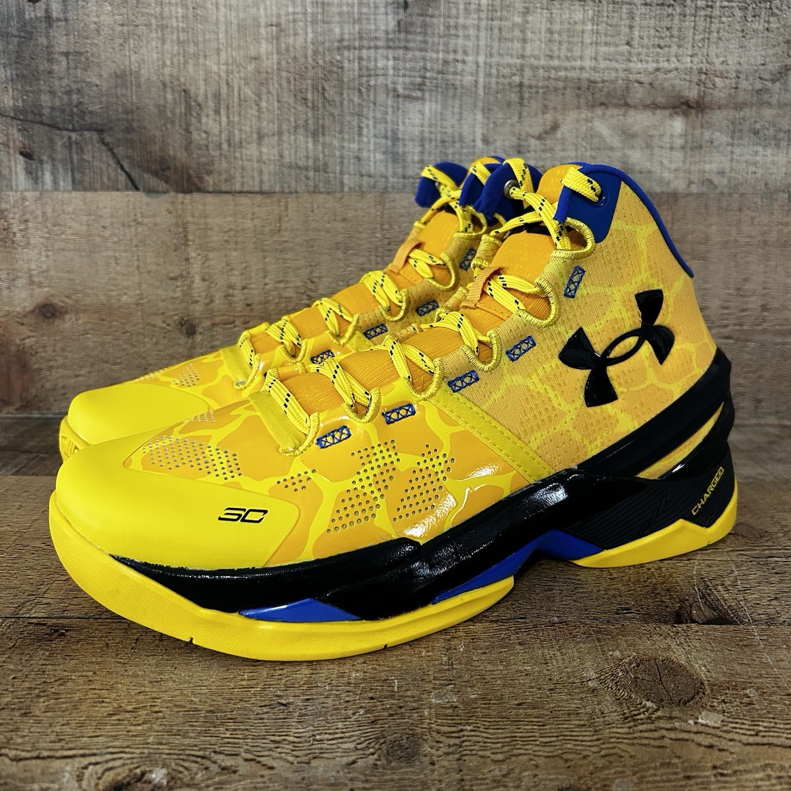 Under Armour Curry 2 Men’s Size 8.5 Double Bang Basketball Shoe Gold 3026281-700