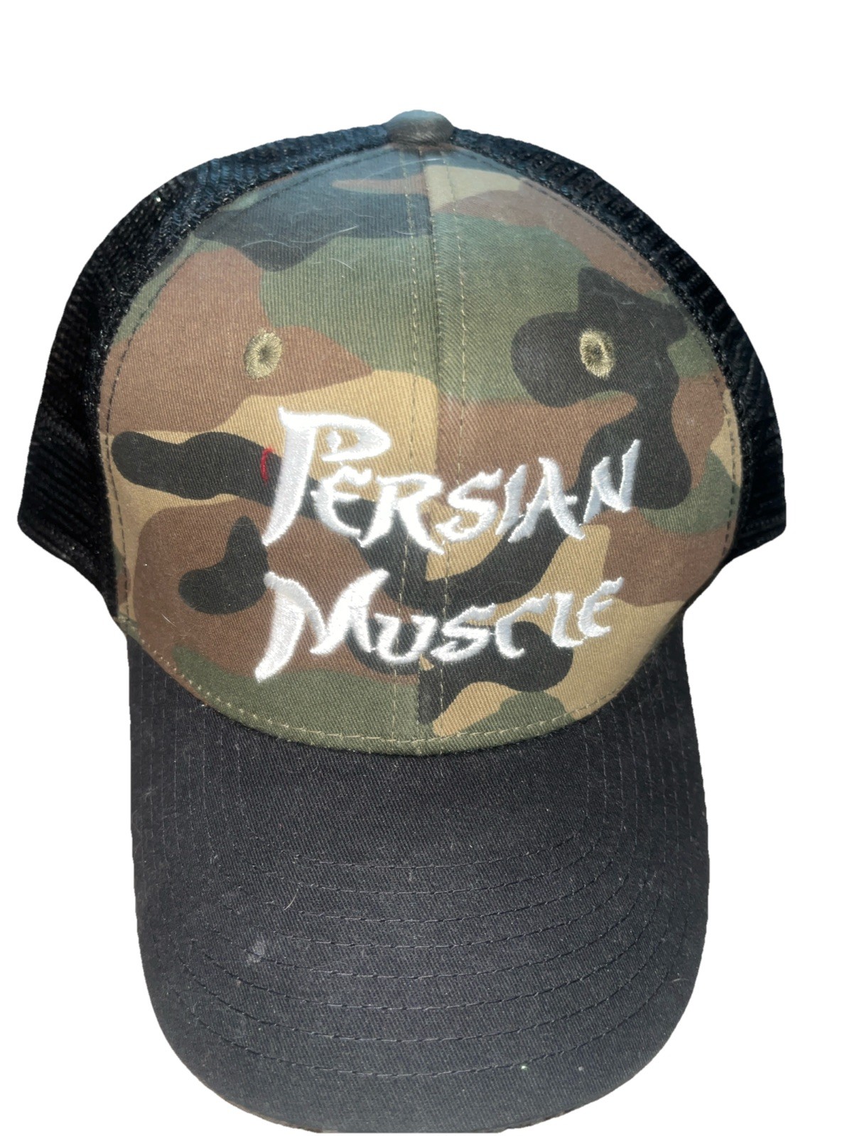 Persian Muscle Baseball Cap with Camouflage Background. Unisex Baseball Cap