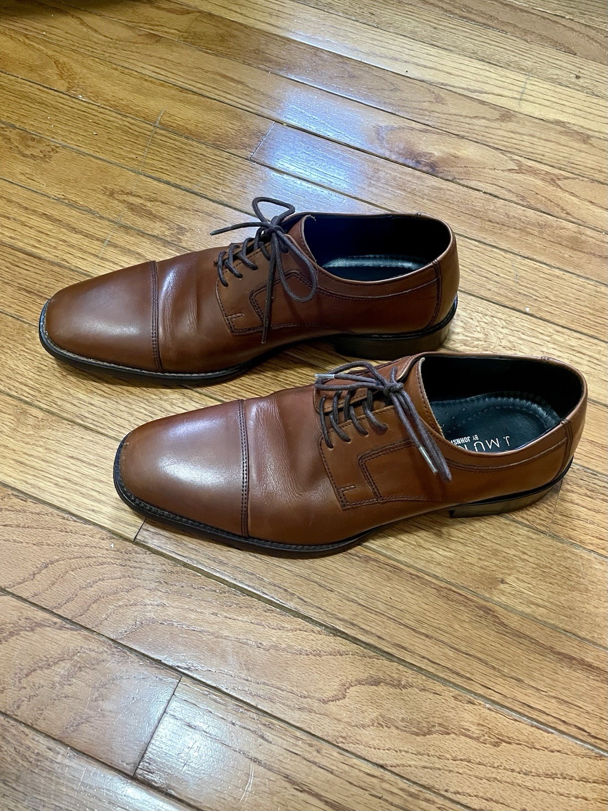 J. Murphy by Johnston & Murphy Men’s Brown Leather Cap Toe Oxford 9.5M 59-11566