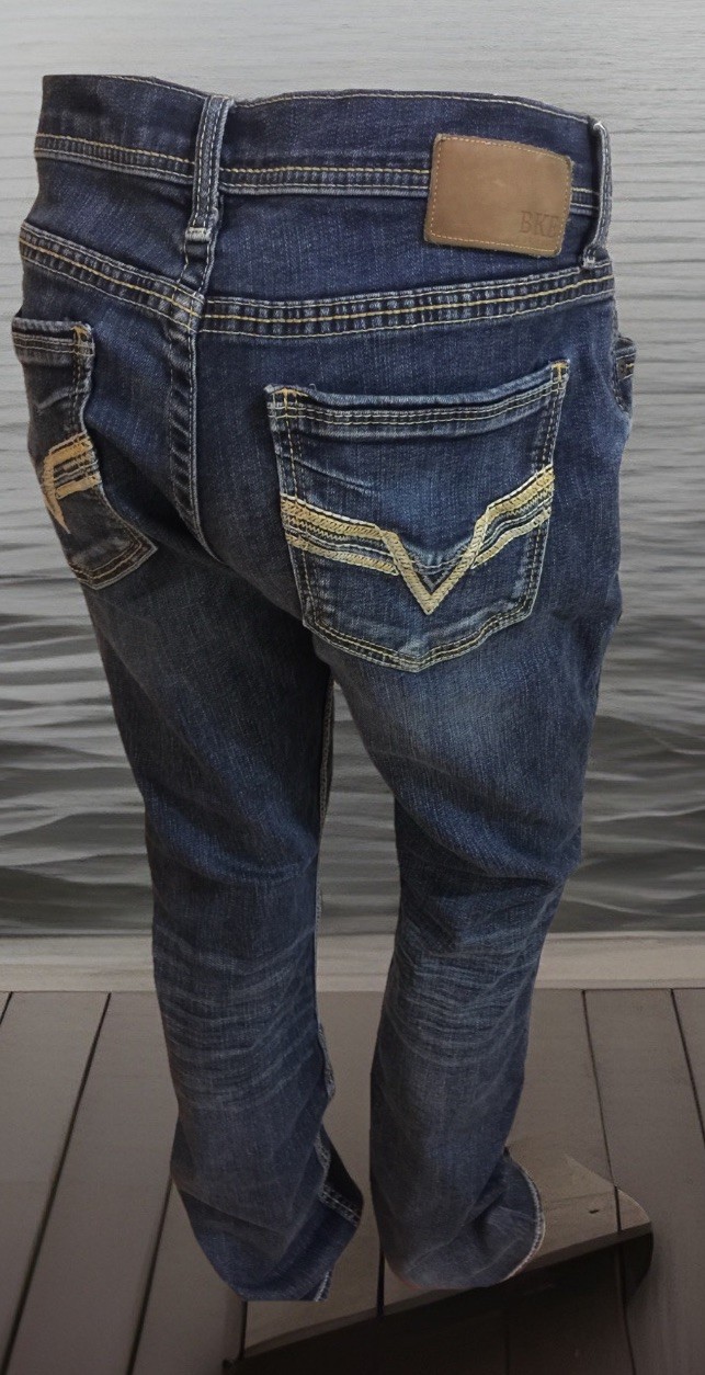BKE Men Pant 36×36 Jake Straight Blue Jean 99% Cotton 1% Spandex Flex ABP16509