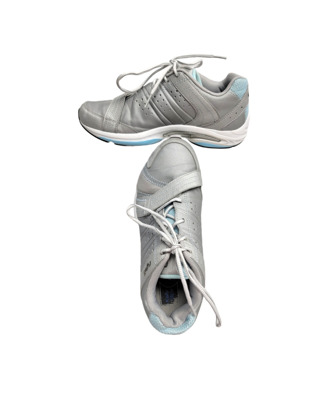 Ryka Womens Kelly Ripa Size 9 Ortholite Athletic Shoes Silver and Blue