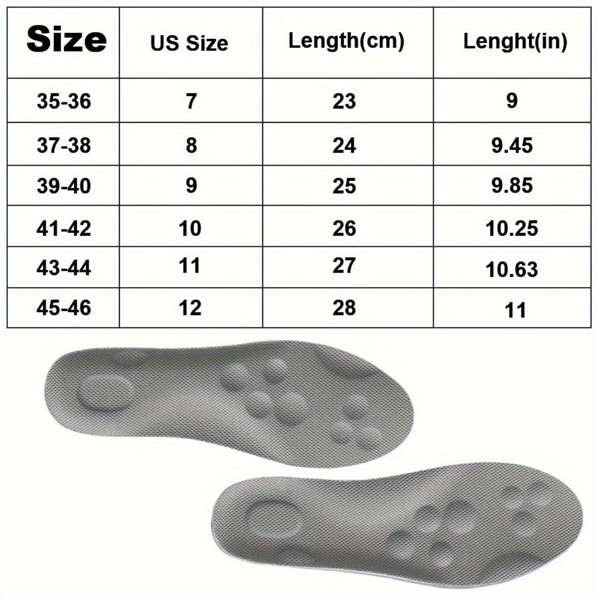 NEW! 4D Memory Foam Insoles – Orthotic Support For Men & Women, Ideal For Sports