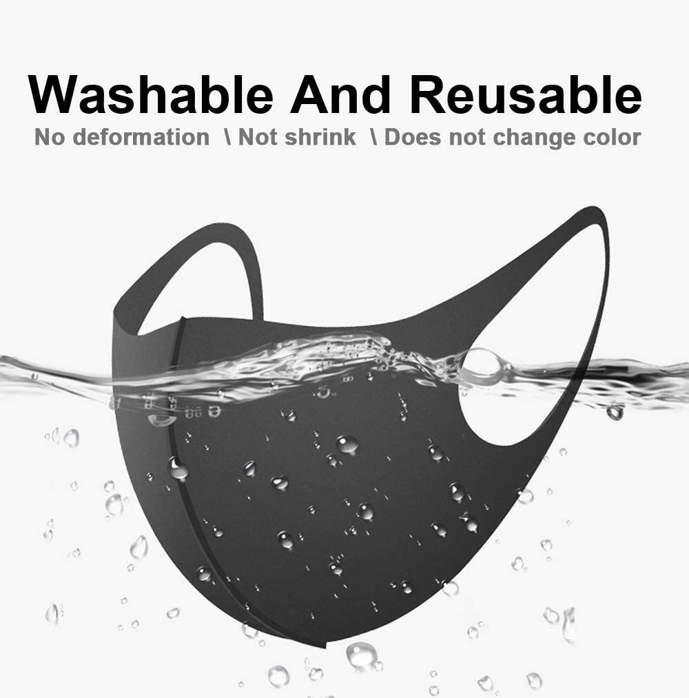 5pcs of Face Fashion Black Mask Washable 3D/ Ship within 24Hrs from USA