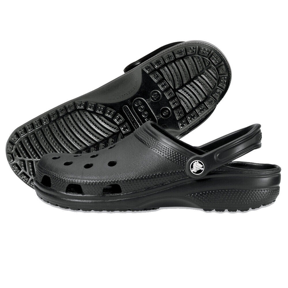 Black Men’s & Women’s Classic Clogs – Slip-On Waterproof Sandals