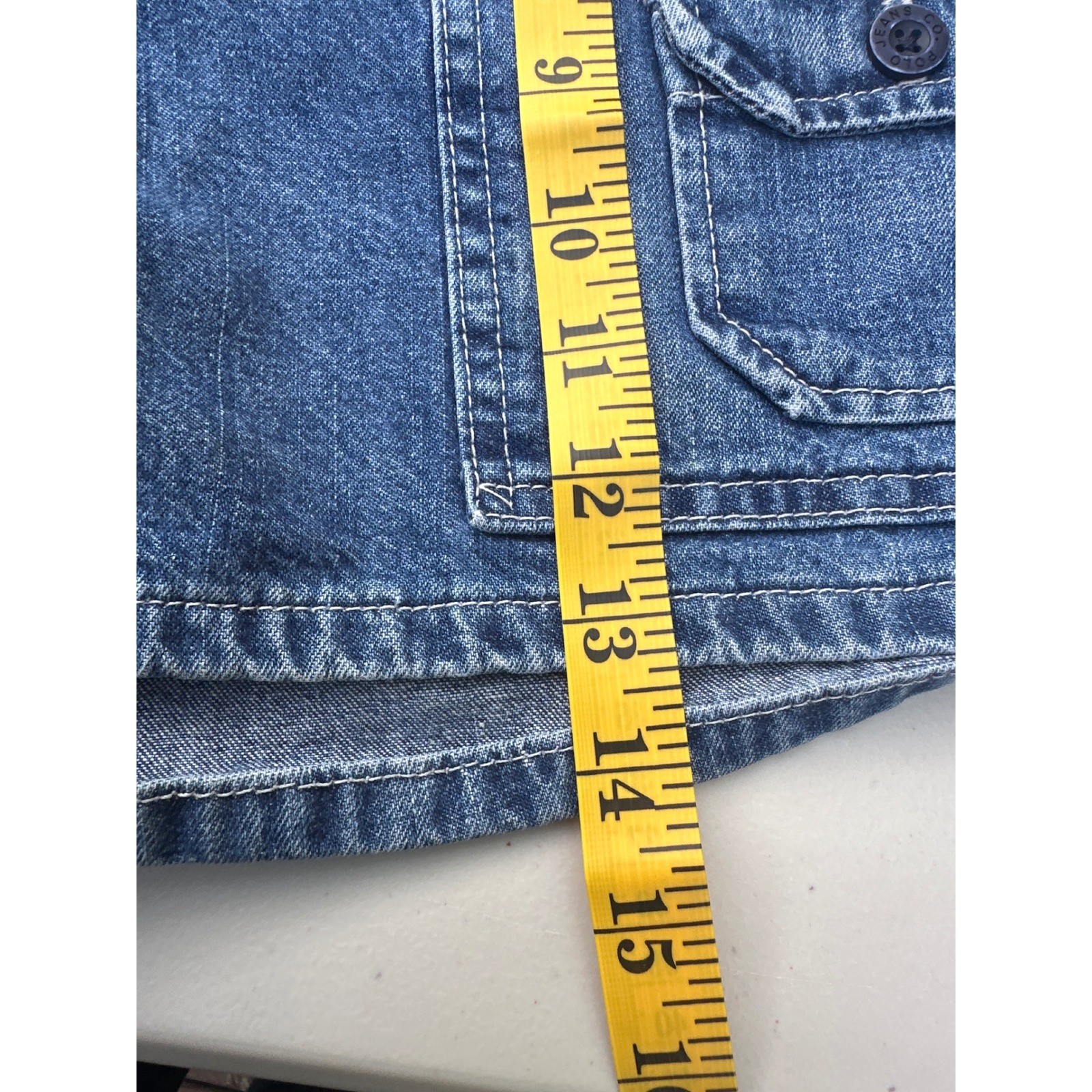 Polo Jeans Co Ralph Lauren Denim Shorts Womens 12 Blue New Dunne Utility Cargo