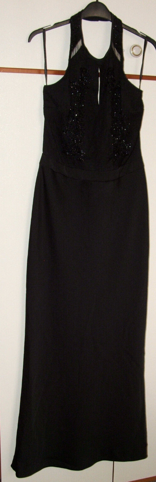 Next – Black Halter Maxi Long Evening Dress / Ball Gown – Women’s UK 8 NYE Party