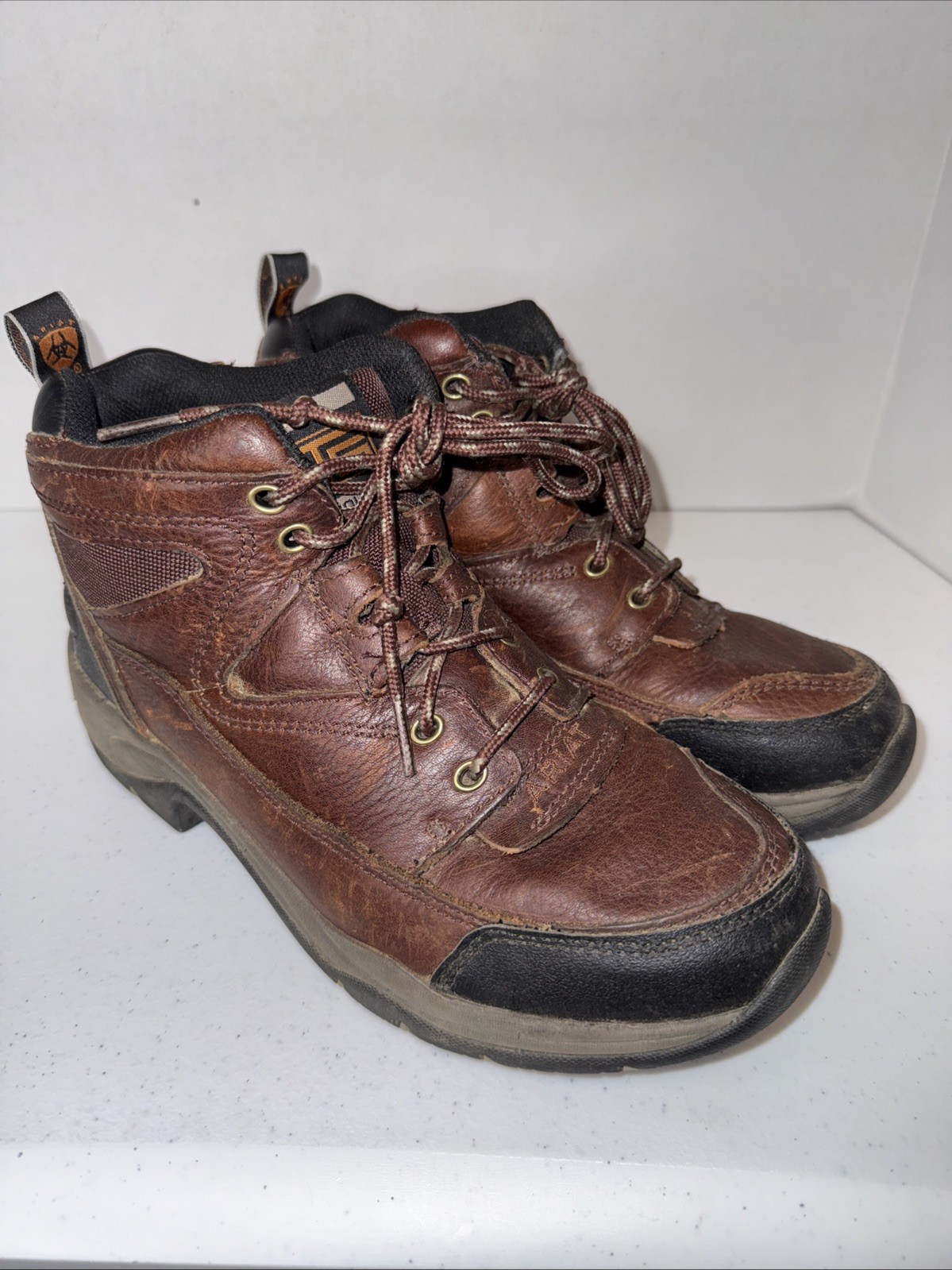 Ariat Terrain Work Boots Mens Size 9B Leather Waterproof Lace Up 10004138🔥👀