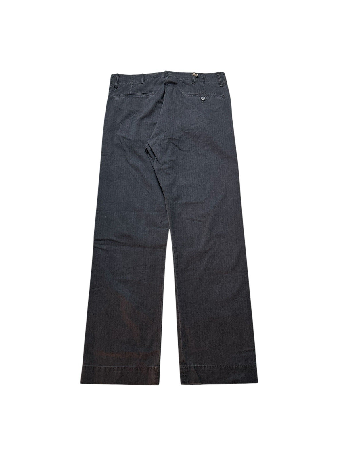 RRL Double RL Washed Black Herringbone Twill Field Trouser Size 34×34 Fit W37