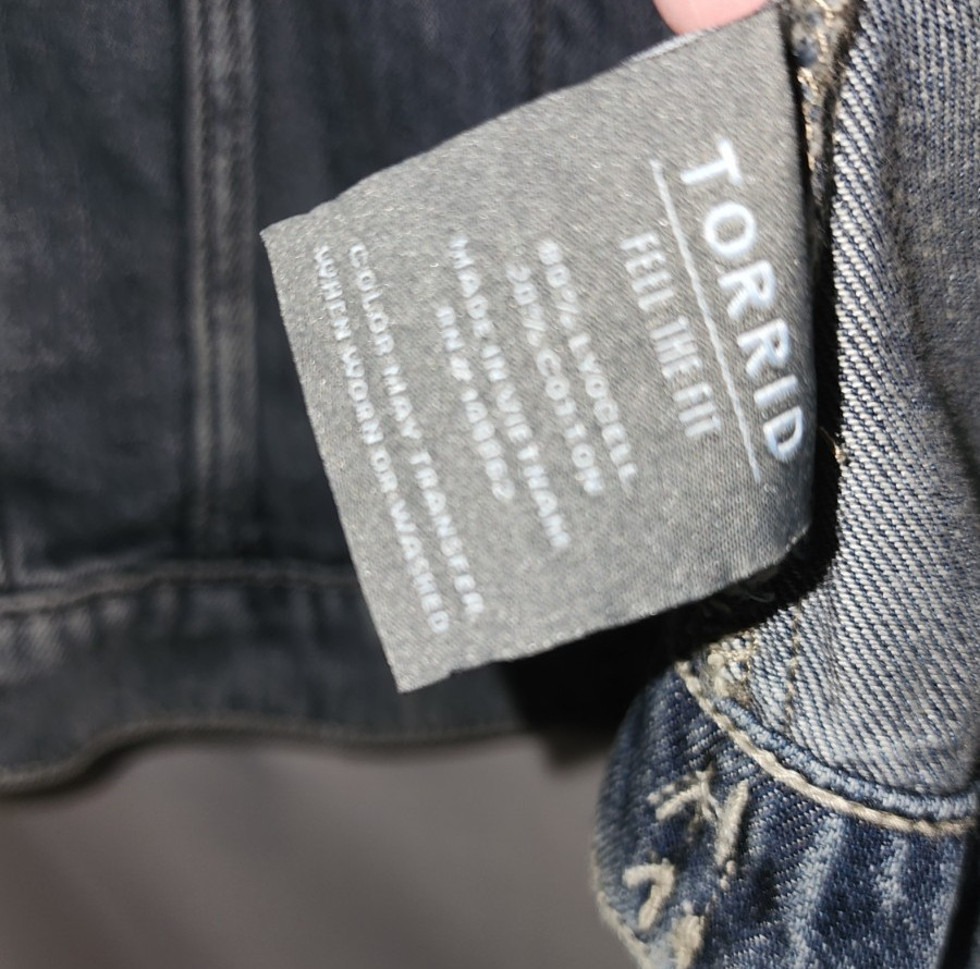 Torrid Denim Womens Jean Jacket Medium Wash Stretch Plus Size 3 NWT