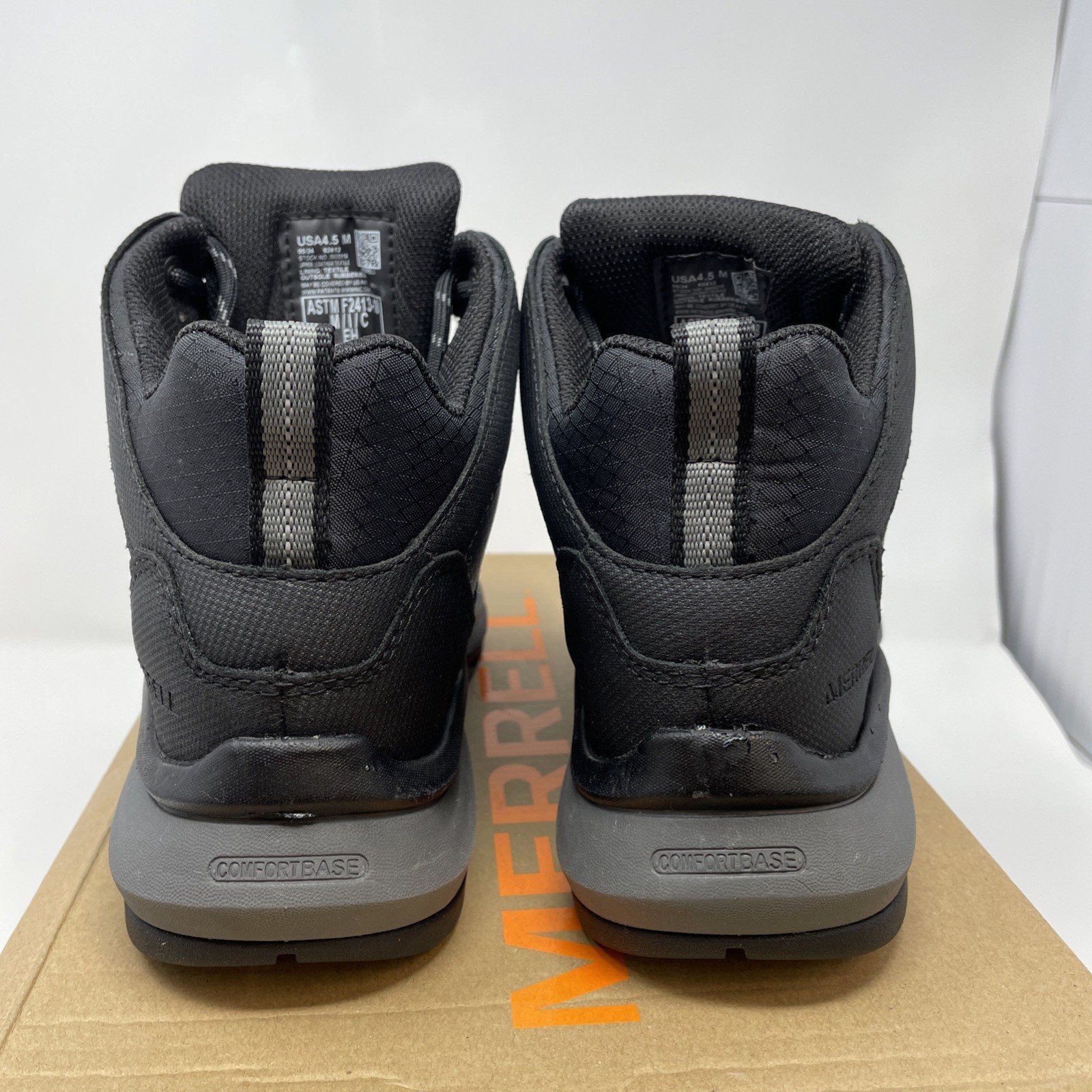 Merrell Fullbench Speed Mid Carbon Fiber Work Boots Black Men’s Size 4.5