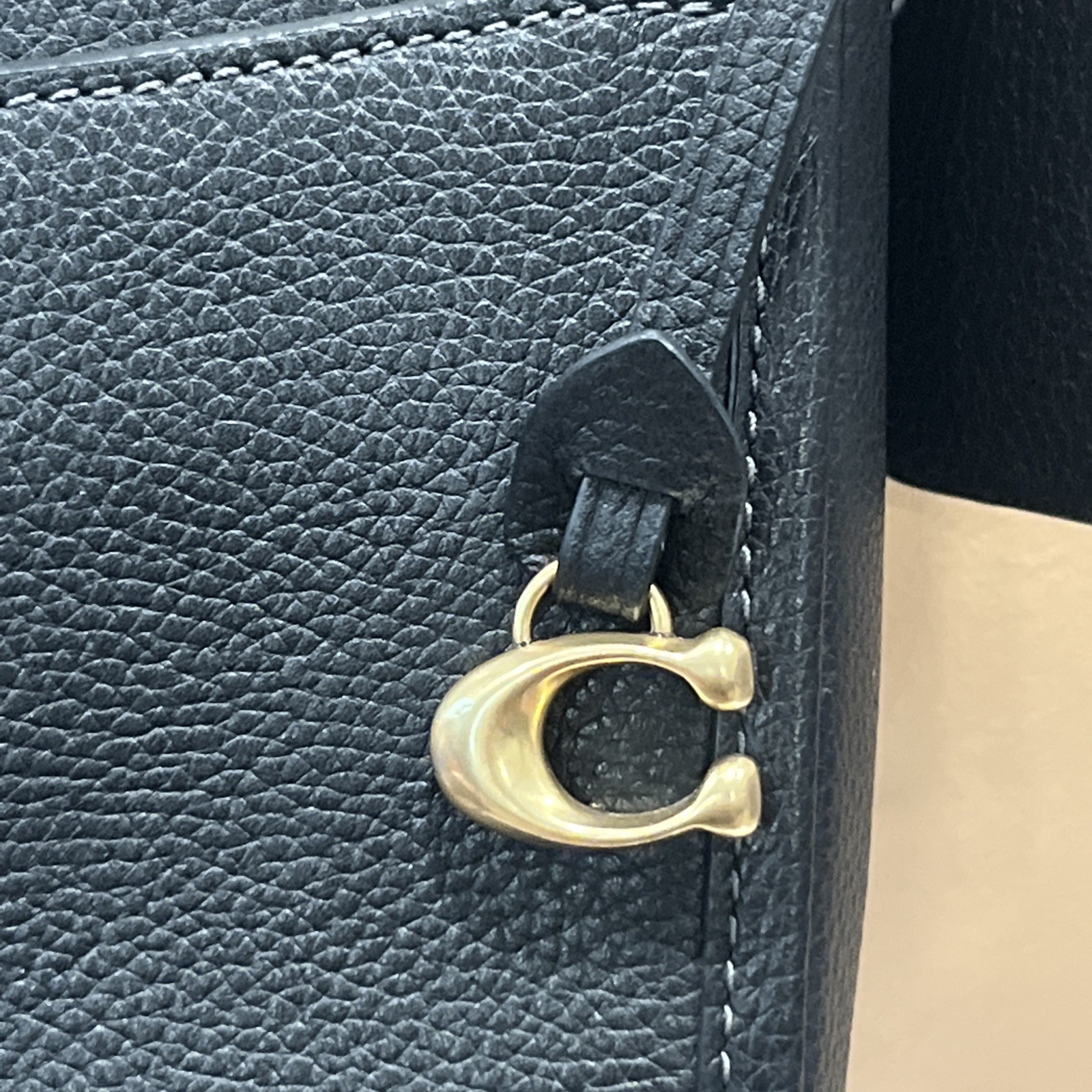 COACH Black Pebbled Leather Chaise 19 Small Crossbody Bag CC390
