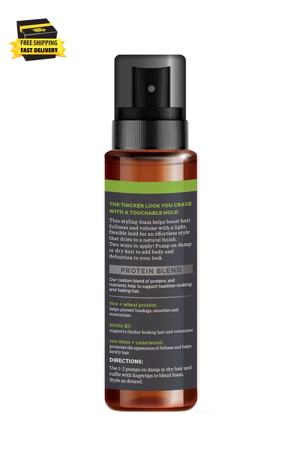 Men’S Thicken & Style Foaming Texturizer, Men’S Hair Styling Foam, Hair Care for