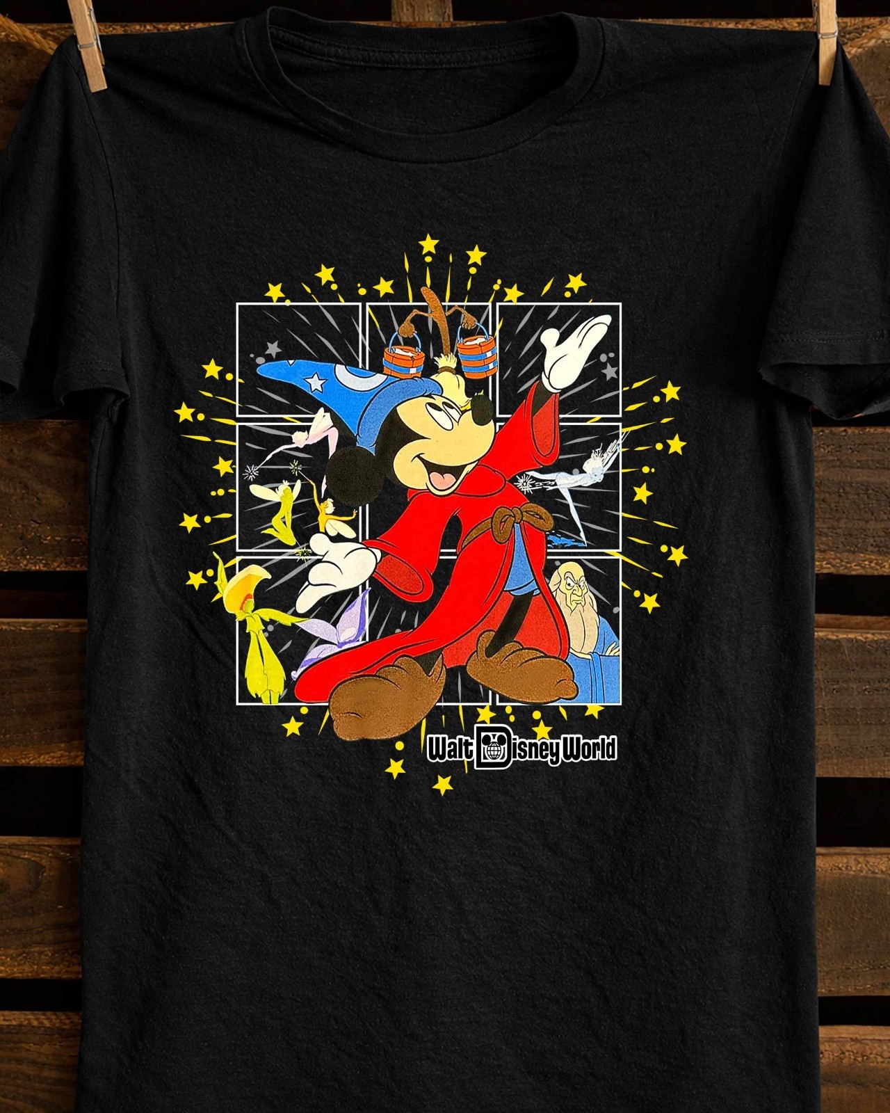 Walt Disney World Parks Sorcerer Mickey Mouse Fantasia Adult T-Shirt