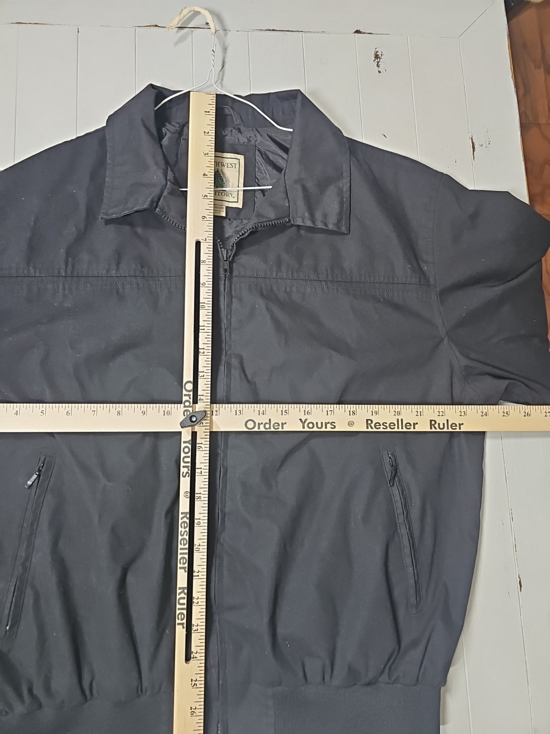 Northwest Territory Black Bomber Jacket Size Medium Made In Sri Lanka